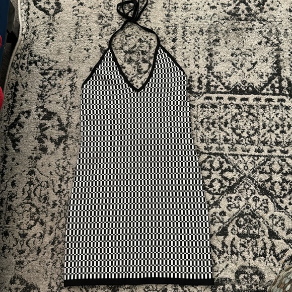Butter Melon NWT Mini Bodycon Check Dress - Picture 3 of 16
